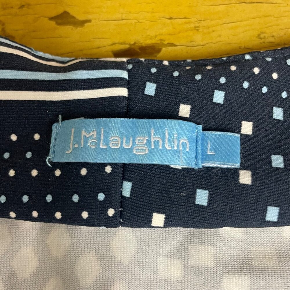 J. Mclaughlin Geometric Pattern V-Neck Sheath Dre… - image 6